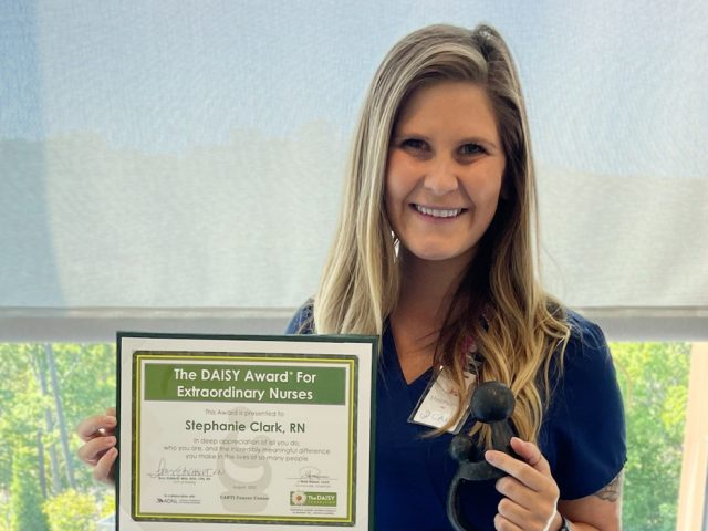 Stephanie Clark, RN, Earns DAISY Award for Compassionate Care in Nursing