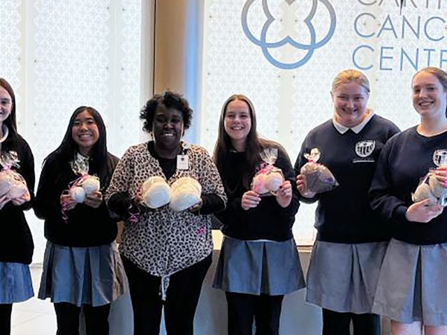 MOUNT ST. MARY’S ‘KNITTED KNOCKERS’ PROJECT HELPS BREAST CANCER SURVIVORS AND CARTI